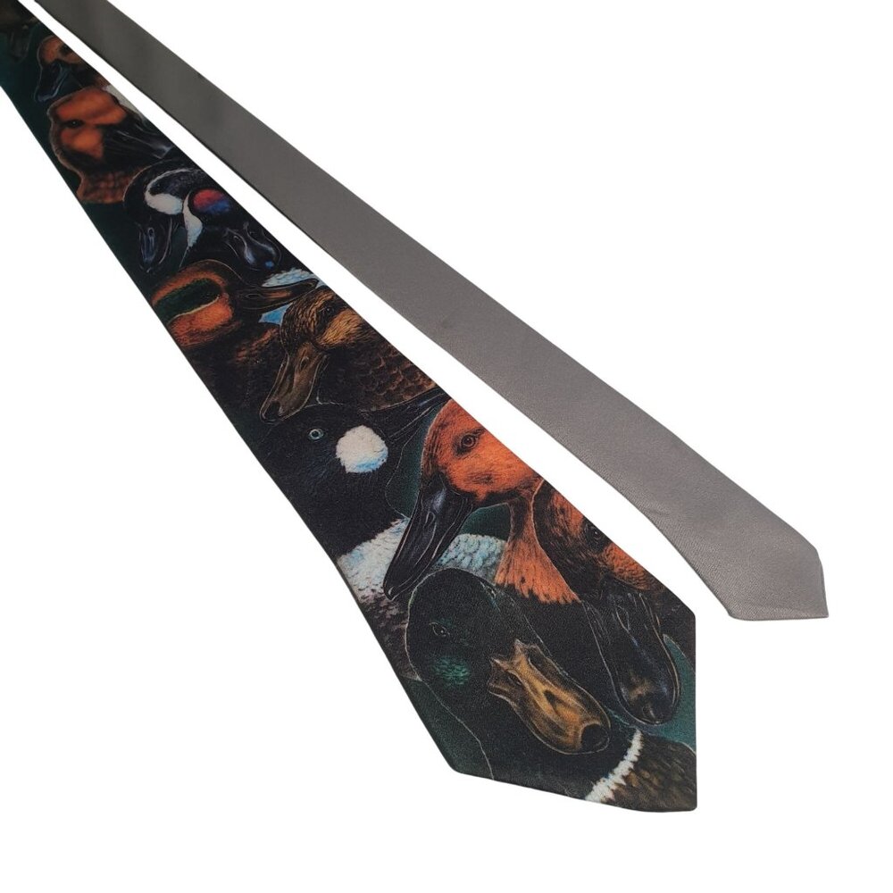 Ralph Marlin Vintage 1987 Wild Ducks Tie Multicolor Hunter Mallard Men Patterned